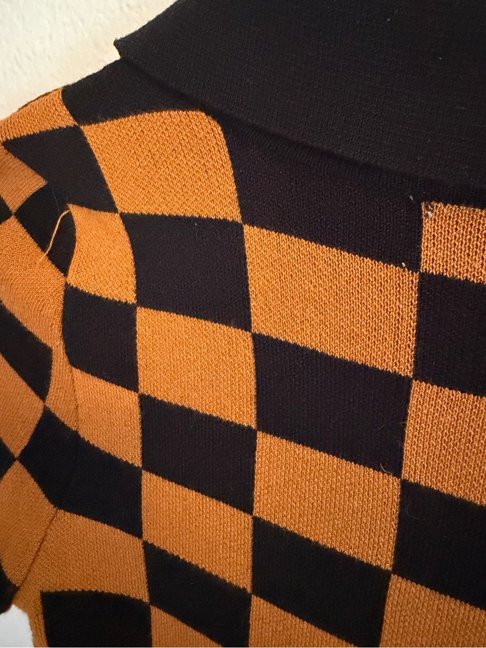 Love Always 🧡🖤 Black and Orange Checker Dress - Picture 9 of 10